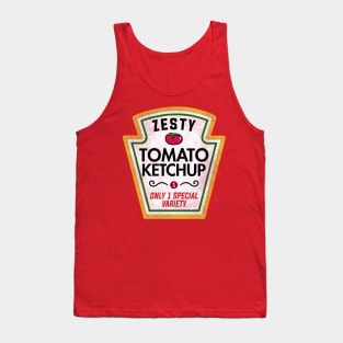 Halloween Couple Ketchup Costume Tank Top